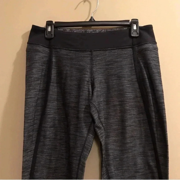 Lululemon Forme Pant Yoga Leggings Pants Women’s Size 10 Heather Grey Black - Picture 4 of 10